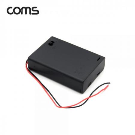 디바이스마트,전원/파워/배터리 > 배터리/배터리홀더 > 배터리홀더 Holder > AA용 홀더,Coms,건전지 홀더 케이스 / 배터리 홀더 / AA x 3ea / 2선 전원 제작용 / On/Off스위치 [JS642],건전지 홀더 케이스 / 배터리 홀더 / AA x 3ea / 2선 전원 제작용 / On/Off스위치