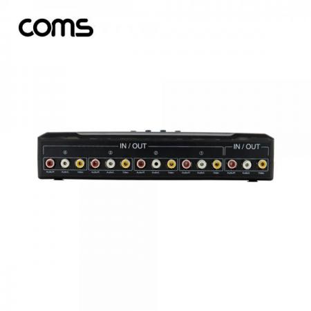 디바이스마트,컴퓨터/모바일/가전 > 네트워크/케이블/컨버터/IOT > KVM스위치/분배기/선택기 > 기타 선택기/분배기,Coms,AV 수동 선택기 4:1 (3RCA 용) [LC510],AV 수동 선택기 4:1 (3RCA 용)