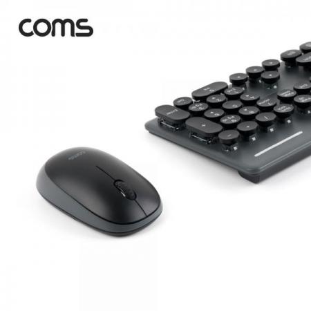 디바이스마트,컴퓨터/모바일/가전 > 키보드/마우스 > 데스크탑세트 > 무선 키보드+마우스,Coms,무선 키보드/마우스 콤보 세트 / 레트로 디자인 / USB 2.4GHz / 멤브레인 / 원형 [DT441],무선 키보드/마우스 콤보 세트 / 레트로 디자인 / USB 2.4GHz / 멤브레인 / 원형