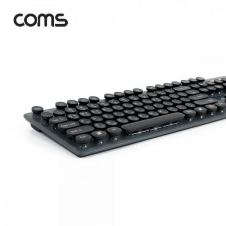 디바이스마트,컴퓨터/모바일/가전 > 키보드/마우스 > 데스크탑세트 > 무선 키보드+마우스,Coms,무선 키보드/마우스 콤보 세트 / 레트로 디자인 / USB 2.4GHz / 멤브레인 / 원형 [DT441],무선 키보드/마우스 콤보 세트 / 레트로 디자인 / USB 2.4GHz / 멤브레인 / 원형