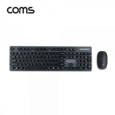 디바이스마트,컴퓨터/모바일/가전 > 키보드/마우스 > 데스크탑세트 > 무선 키보드+마우스,Coms,무선 키보드/마우스 콤보 세트 / 레트로 디자인 / USB 2.4GHz / 멤브레인 / 원형 [DT441],무선 키보드/마우스 콤보 세트 / 레트로 디자인 / USB 2.4GHz / 멤브레인 / 원형