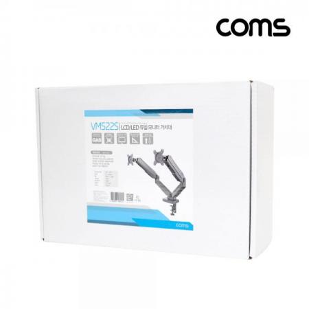 디바이스마트,,Coms,듀얼 모니터 거치대 / 회전 삼관절 ARM형, 1개당 최대하중 6.5kg [VM522S],듀얼 모니터 거치대 / 회전 삼관절 ARM형/ 1개당 최대하중 6.5kg