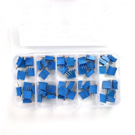 디바이스마트,,SZH,3296W 가변 저항 샘플 키트 50EA [RE-KIT-02],3296W 가변 저항 샘플 키트 / 10종 각 5개씩 총 50개 / 타입 : 트리머형