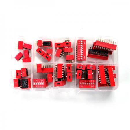 디바이스마트,RLC/수동소자 > 엔지니어 샘플키트 > 스위치 키트,SZH,딥 스위치 샘플 키트 45EA [SW-KIT-01],슬라이드형 딥 스위치 샘플 키트 / 9종 각 5개씩 총 45개 / 타입 : Through Hole / 전압 : 24VDC / 전류 : 25mA