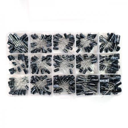 디바이스마트,RLC/수동소자 > 엔지니어 샘플키트 > 캐패시터 키트,SZH,전해 커패시터 샘플 키트 [CA-KIT-01],전해 커패시터 샘플 키트 / 0.1uF ~ 470uF / 15종 각 20개씩 총 300개 / 전압 : 16V / 25V / 50V/ 오차 : ±20% / 온도 : MAX 105℃