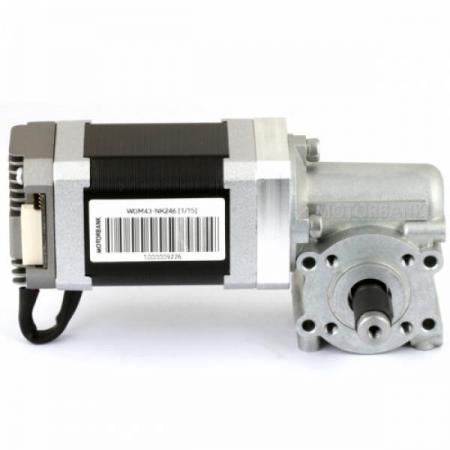 디바이스마트,기계/제어/로봇/모터 > 모터드라이버 > 모션 컨트롤러 > 스텝모터+드라이버,MotorBank,드라이버 일체형 Nema 17 웜감속기어 스테핑모터 SBD-WGM43-NK246 [감속비 1/25],DC12-24V 2상 7.1Kg.cm 드라이버 일체형 네마17 고성능 웜기어 볼베어링 스테핑모터 로봇, 의료기, FA장비, 반도체