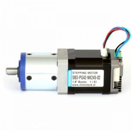디바이스마트,기계/제어/로봇/모터 > 모터드라이버 > 모션 컨트롤러 > 스텝모터+드라이버,MotorBank,드라이버 일체형 고성능 42파이 감속기어 스테핑모터 SBD-PG42-NK245-01 [감속비 1/294],드라이버 일체형 Φ42mm 고성능 올메탈기어 볼베어링 유성기어 스테핑모터 로봇, 의료기, FA장비, 반도체