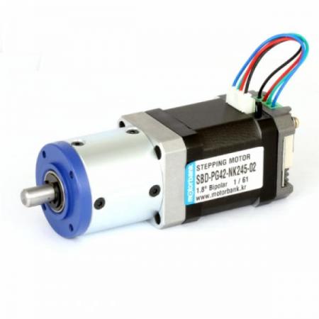 디바이스마트,기계/제어/로봇/모터 > 모터드라이버 > 모션 컨트롤러 > 스텝모터+드라이버,MotorBank,드라이버 일체형 고성능 42파이 감속기어 스테핑모터 SBD-PG42-NK245-01 [감속비 1/294],드라이버 일체형 Φ42mm 고성능 올메탈기어 볼베어링 유성기어 스테핑모터 로봇, 의료기, FA장비, 반도체