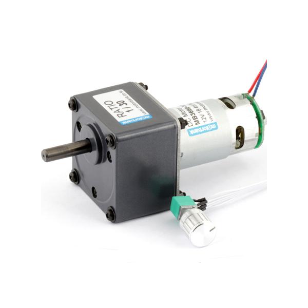 속도조절기 일체형 기어드모터 DMC-GM60-3660-1260 DC12V 고출력 18W □60mm [감속비 1/20]