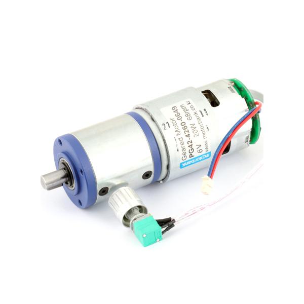 속도조절기 일체형 기어드모터 DMC-PG42-4260-1298 DC12V 고출력 90W 42mm 올메탈기어 볼베어링 유성기어모터 [감속비 1/104] **