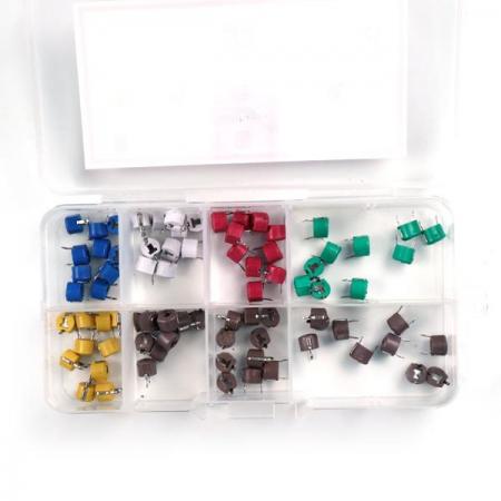 디바이스마트,RLC/수동소자 > 엔지니어 샘플키트 > 캐패시터 키트,SZH,가변 커패시터 샘플 키트 [CA-KIT-07],가변 커패시터 샘플 키트 / 8종 각 10개씩 총 80개 / 지름 : 6mm / 핀 간격 : 5mm / 전압 : 100V