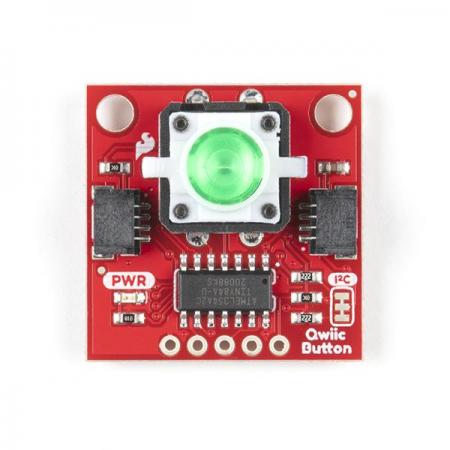 디바이스마트,MCU보드/전자키트 > 버튼/스위치/제어/RTC > 버튼/스위치/조이스틱,SparkFun,SparkFun Qwiic Button - Green LED [BOB-16842],50mA 정격 12mm 녹색 LED 버튼 /  I2C