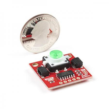 디바이스마트,MCU보드/전자키트 > 버튼/스위치/제어/RTC > 버튼/스위치/조이스틱,SparkFun,SparkFun Qwiic Button - Green LED [BOB-16842],50mA 정격 12mm 녹색 LED 버튼 /  I2C