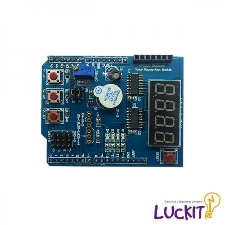 디바이스마트,오픈소스/코딩교육 > 아두이노 > 아두이노 호환쉴드,럭킷,아두이노 다기능 실습 쉴드 (MULTI FUNCTION SHIELD),블루투스, 무선 인터페이스 등 무선 통신 실험에 사용 가능한 아두이노 다기능 쉴드