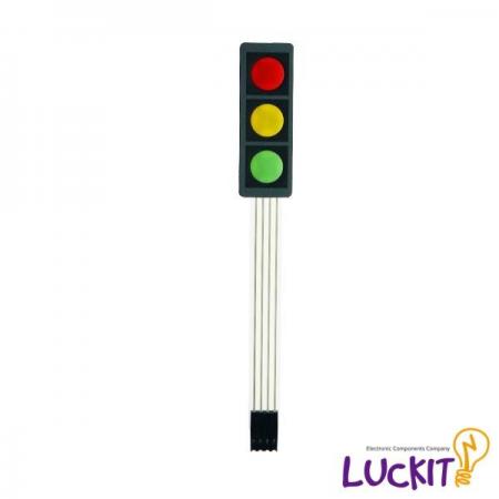 디바이스마트,스위치/부저/전기부품 > 지원부품 > 키패드,럭킷,멤브레인 스위치 3버튼,멤브레인 3버튼 신호등 색상 키패드입니다 / 색상 : 빨강(상), 노랑(중), 녹색(하)