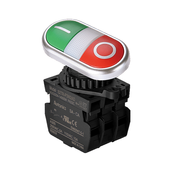 Ø22/25 I/O 누름버튼 스위치 [S2TR-P3W2ALM]