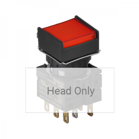 디바이스마트,스위치/부저/전기부품 > 산업용 스위치/제어 기기 > 제어/안전 스위치 > 누름버튼 스위치(22파이 이하),(주)오토닉스,16파이 누름버튼 S16PRS-H4R (Head Only),정사각형 / 적색 / [조광형] 비복귀형 / IP65(IEC 규격) / 버튼만 제공 ★재고 없을 시 10일 이상소요