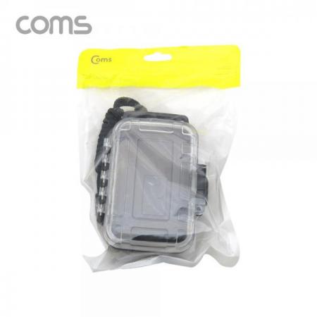 디바이스마트,공구함/작업대/엔클로저 > 공구함/부품함 > 다용도정리함(케이스),Coms,플라스틱 방수 케이스 / 휴대용 케이스 / 스트랩형 / Black / 135*85*40 [BB557],플라스틱 방수 케이스 / 휴대용 케이스 / 스트랩형 / Black / 135*85*40