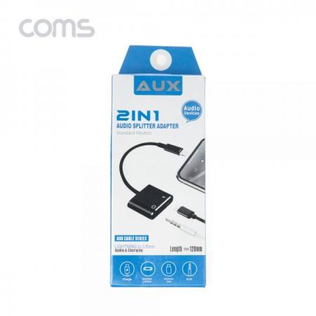 디바이스마트,컴퓨터/모바일/가전 > 스마트폰/스마트기기 > 케이블/젠더 > 애플 케이블/젠더/공유기,Coms,iOS 8핀(8Pin) 젠더 / AUX 스테레오 3.5mm / 충전 + 음악감상 / Black [IF615],iOS 8핀(8Pin) 젠더 / AUX 스테레오 3.5mm / 충전 + 음악감상 / Black