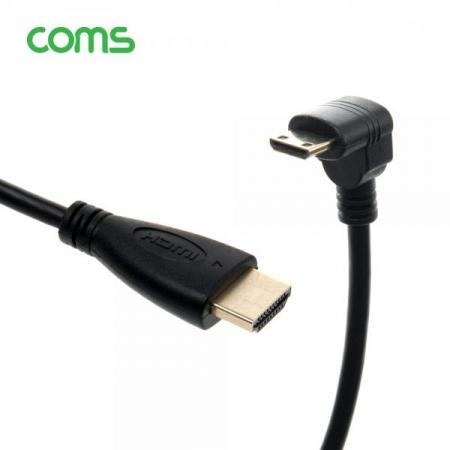 디바이스마트,케이블/전선 > 영상/음향 케이블 > HDMI 케이블,Coms,HDMI/HDMI(Mini) 케이블 30cm / MIni HDMI 하향 꺾임 [IF578],HDMI/HDMI(Mini) 케이블 30cm / MIni HDMI 하향 꺾임 / 라즈베리파이 제로 제로W 제로2W 호환