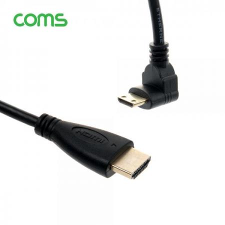 디바이스마트,케이블/전선 > 영상/음향 케이블 > HDMI 케이블,Coms,HDMI/HDMI(Mini) 케이블 30cm / MIni HDMI 상향 꺾임 [IF577],HDMI/HDMI(Mini) 케이블 30cm / MIni HDMI 상향 꺾임 / 라즈베리파이 제로 제로W 제로2W 호환