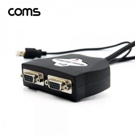 디바이스마트,컴퓨터/모바일/가전 > 네트워크/케이블/컨버터/IOT > KVM스위치/분배기/선택기 > 모니터 선택/분배/확장기,Coms,모니터 분배기 2:1, 케이블 일체형/ USB 전원 [LC530],모니터 분배기 2:1/ 케이블 일체형/ USB 전원