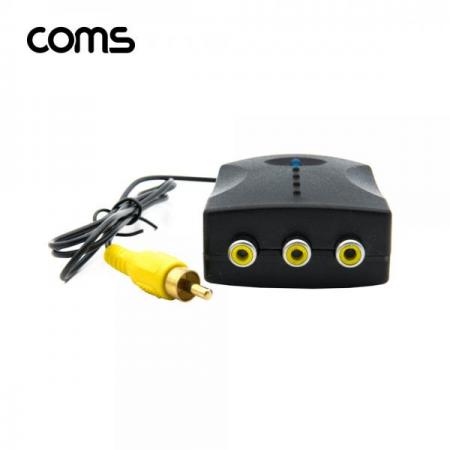 디바이스마트,컴퓨터/모바일/가전 > 네트워크/케이블/컨버터/IOT > KVM스위치/분배기/선택기 > 모니터 선택/분배/확장기,Coms,Video 분배기 3:1 (RCA 컴포지트용) / 어댑터 제공 [LC073],Video 분배기 3:1 (RCA 컴포지트용) / 어댑터 제공