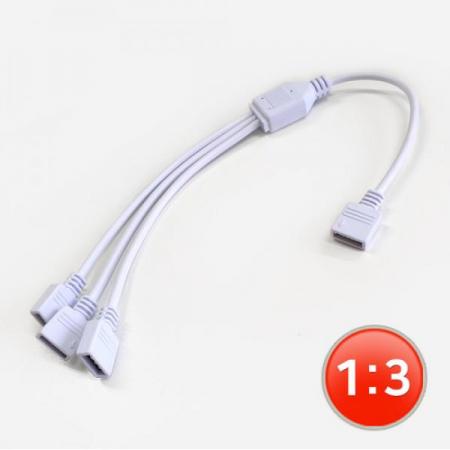 디바이스마트,LED/LCD > LED 악세사리 > 전기배선용품,그린맥스,RGB 1:3 연결잭,RGB 슬림 LED바 4핀 분배기 연결잭입니다. RGB 컨트롤러 1개로 3개의 RGM LED바 연결하여 제어할 수 있습니다.