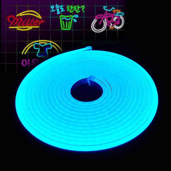 네온슬림 LED바 (아이스블루) 5M /네온사인 면발광 줄네온
