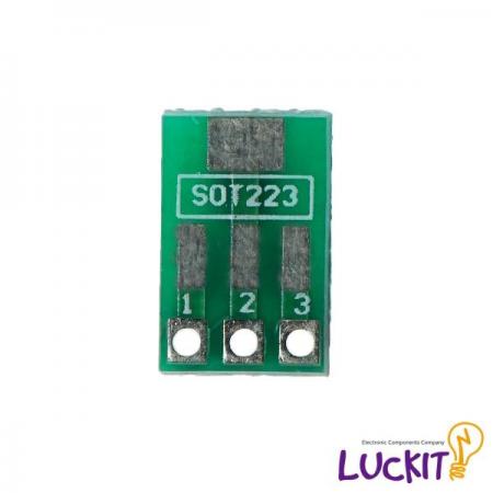 디바이스마트,커넥터/PCB > PCB기판/관련상품 > IC 변환기판 > SOP/TSOP 변환기판,럭킷,SOT89, SOT223 양면 변환보드,SOT89 혹은 SOT223 IC를 DIP으로 변환하여 사용이 가능한 양면 변환보드 입니다 / 재질 : FR-4 / SIZE : 12.06 X 7.62 [MM]