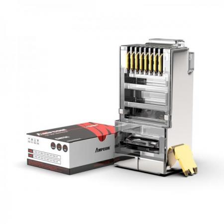 디바이스마트,커넥터/PCB > I/O 커넥터 > RJ45 커넥터 > RJ45 플러그,SZH,RJ-45 니켈 쉴드 금도금 커넥터 클리어 30EA [SZH-LAN27],LAN 케이블 제작용 니켈 쉴드 RJ45 커넥터 / CAT.5 CAT.5E CAT.6 CAT.7 / 크기 : 11×21×6mm / 색상 : 클리어