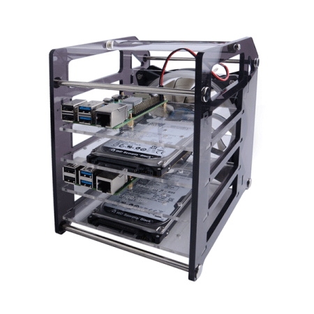 디바이스마트,오픈소스/코딩교육 > 라즈베리파이 > 라즈베리파이 케이스,52PI,라즈베리파이 및 젯슨 나노 호환 랙 타워 4층 아크릴 케이스 (RGB팬 포함) [ZP-0088],Raspberry Pi 4B/3B+/3B, 2.5/3.5인치 HDD 및 Jetson Nano와 호환 / 열방출을 위한 120mm RGB LED 팬 / 아크릴 실린더로 휴대 간편