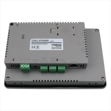 디바이스마트,LED/LCD > LCD COLOR > 칼라 LCD패널 > 7인치 컬러 LCD패널,COMFILE TECHNOLOGY,HMI 터치스크린 LCD CHC-070WR,CHC시리즈는 CHA 시리즈보다 향상된 프로세서를 사용하여 처리속도가 빠르고, 더 많은 페이지를 저장할 수 있습니다. 그리고 원격제어를 지원합니다. / 화면 : 7인치 (800x480)