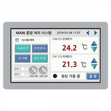 디바이스마트,LED/LCD > LCD COLOR > 칼라 LCD패널 > 8인치 이상 컬러 LCD패널,COMFILE TECHNOLOGY,HMI 터치스크린 LCD CHC-102WR,작화프로그램을 사용해서 마치 파워포인트를 쓰듯이 화면을 그린다음, 다운로드하는 방식으로 사용합니다. / 화면 : 10.2인치 (800x480)