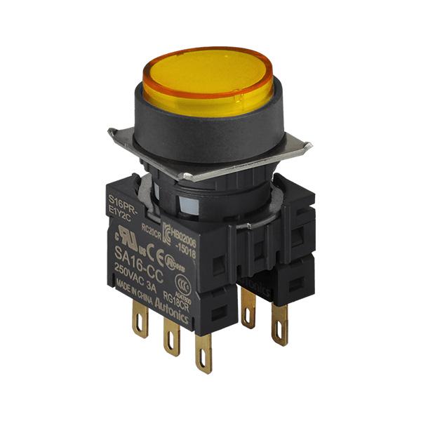 16파이 누름버튼 스위치 S16PR-E2Y2C