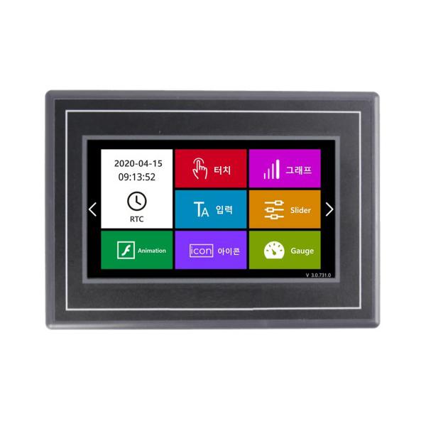 ezHMI 80480KF070 7인치 정전식 터치 RS232 LCD 베젤