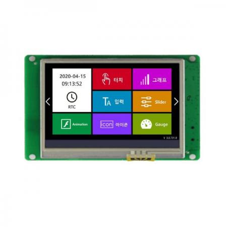 디바이스마트,LED/LCD > LCD COLOR > 칼라 LCD패널,JK전자,ezHMI EZ32240F035 3.5인치 RS232 LCD,320*240 해상도의 3.5인치 산업용 F시리즈 시리얼(TTL/RS232) 제어 TFT LCD 입니다. / 32bit LCD전용 제어SOC프로세서, 고용량 SDRAM, NAND플레시 내장
