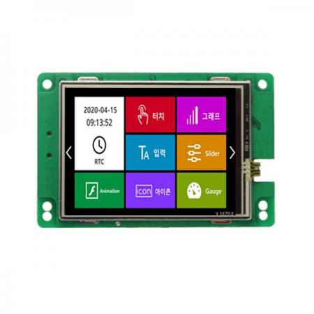 디바이스마트,LED/LCD > LCD COLOR > 칼라터치 LCD패널,JK전자,ezHMI EZ24320F028 2.8인치 감압식 터치 RS232 LCD,240*320 해상도의 2.8인치 산업용 F시리즈 시리얼(TTL/RS232) 제어 TFT LCD 입니다. / 32bit LCD전용 제어SOC프로세서, 고용량 SDRAM, NAND플레시 내장 / 감압식 터치