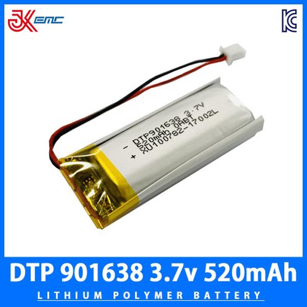 리튬폴리머 배터리 DTP901638 3.7V 520mAh KC인증