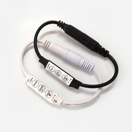 디바이스마트,LED/LCD > LED 악세사리 > 전기배선용품,그린맥스,단색 LED컨트롤러 잭타입 12V-24V,단색 LED 컨트롤러 선타입 / 12V-24V / LED모듈,슬림바(플렉시블)에 연결하여, 조명 밝기 , 속도 , 모드 , ON/OFF 등을 제어합니다.