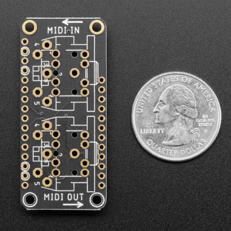 디바이스마트,MCU보드/전자키트 > 음악/앰프/녹음 > 기타,Adafruit,Adafruit MIDI FeatherWing Kit [ada-4740],Feather에 MIDI(전자악기나 전자음원과 컴퓨터를 접속 연주하기 위한 인터페이스)입력 및 출력 잭을 추가하는 키트 / 입력 및 출력 DIN-5 MIDI 잭, 3V 광학 아이솔레이터를 제공