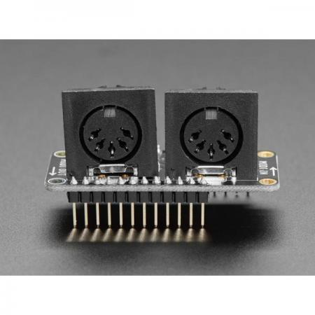 디바이스마트,MCU보드/전자키트 > 음악/앰프/녹음 > 기타,Adafruit,Adafruit MIDI FeatherWing Kit [ada-4740],Feather에 MIDI(전자악기나 전자음원과 컴퓨터를 접속 연주하기 위한 인터페이스)입력 및 출력 잭을 추가하는 키트 / 입력 및 출력 DIN-5 MIDI 잭, 3V 광학 아이솔레이터를 제공