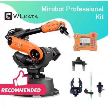 디바이스마트,오픈소스/코딩교육 > 코딩교육 키트/로봇 > WLKATA/myCobot,WLKATA,미로봇 전문가 6축 로봇암 키트 (Mirobot Professional Kit),ABS 엔지니어링 플라스틱 소재로 1.5kg 튼튼하고 가벼운 로봇 암 / PC, 휴대폰, 블루투스 및 앱으로 제어 가능 / 정확도 : ±0.2mm / 전압 : 100-240V, 50-60Hz / 전원 : 12V, 4A DC