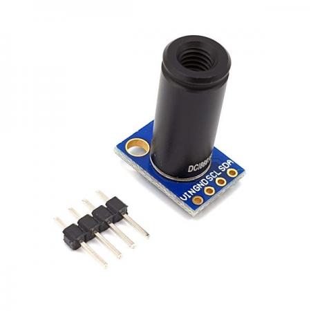 디바이스마트,MCU보드/전자키트 > 센서모듈 > 온도/습도 > 온도센서,SMG,적외선 비접촉 온도센서 MLX90614ESF 모듈 FOV 5° [GY-906-DCI],MLX90614ESF 기반의 비접촉식 적외선 온도센서 모듈입니다. / 정격전압 : 3V ~ 5V / FOV : 5° / 인터페이스 : I2C / 측정범위 : -70°C ~ 380°C / 기울기 보정기능 탑재사양