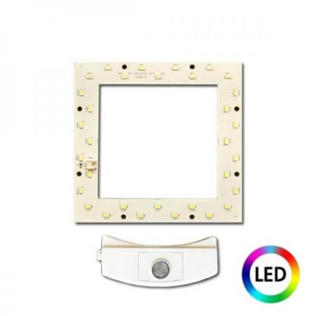 디바이스마트,LED/LCD > LED 인테리어조명 > 방등/거실등/주방등,그린맥스,국산 LED 사각 센서모듈 안정기세트 15W 현관센서등,컨버터 포함 국산 LED 사각(대) 센서모듈  15W / 6500K 주광색(하얀빛)