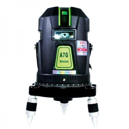 디바이스마트,계측기/측정공구 > 측정용 공구/장비 > 수평계/경사계/각도기,신콘,전자식 레이저 레벨 A7G,전자센서 방식 / 수직4 + 수평 360도 + 포인트2 + 바닥점1 / 자동보정범위 ±4º / 일본 SANYO 다이오드 / 리튬 배터리 사용 / 고출력 그린빔 / 정밀도 ±1mm/10m