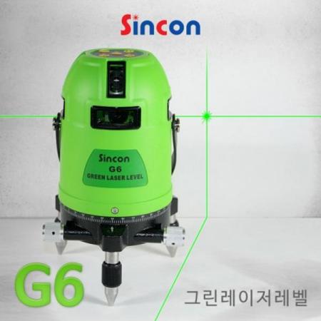 디바이스마트,계측기/측정공구 > 측정용 공구/장비 > 수평계/경사계/각도기,신콘,그린 레이저 레벨 G6,전자센서 방식 / 수평4 + 수직4 + 포인트2 + 바닥점 / 자동보정범위 ±4º / 샤프 그린 다이오드 / 충전식 AA 배터리 사용 / 2배 밝기 10mW / 정밀도 ±1mm/10m