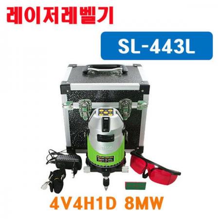 디바이스마트,계측기/측정공구 > 측정용 공구/장비 > 수평계/경사계/각도기,신콘,전자식 레이저 레벨기 SL-443L,전자센서 방식 / 수직4 + 수평4 + 천장교차점 + 바닥점 / 작업범위 : 20M / 자동보정범위 ±6º / 정밀도 ±1mm/10m / 사이즈 : 110x200mm