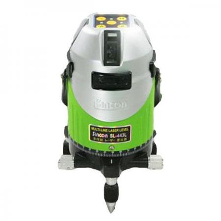 디바이스마트,계측기/측정공구 > 측정용 공구/장비 > 수평계/경사계/각도기,신콘,전자식 레이저 레벨기 SL-443L,전자센서 방식 / 수직4 + 수평4 + 천장교차점 + 바닥점 / 작업범위 : 20M / 자동보정범위 ±6º / 정밀도 ±1mm/10m / 사이즈 : 110x200mm