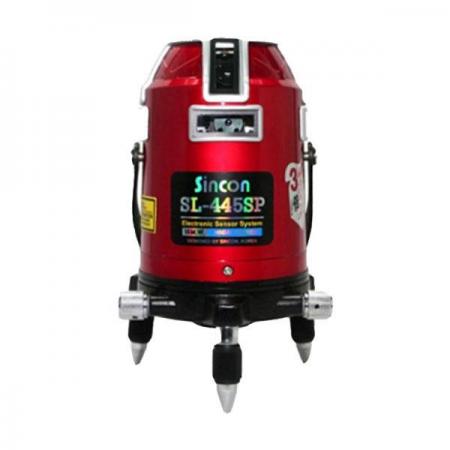 디바이스마트,계측기/측정공구 > 측정용 공구/장비 > 수평계/경사계/각도기,신콘,전자식 라인 레이저 SL-445SP,전자센서 방식 / 수직4 + 수평4 + 천장교차점 + 바닥점 / 정밀도 ±1mm/10m / 작업범위 20M / 자동보정범위 ±4º / 사이즈 120x200mm